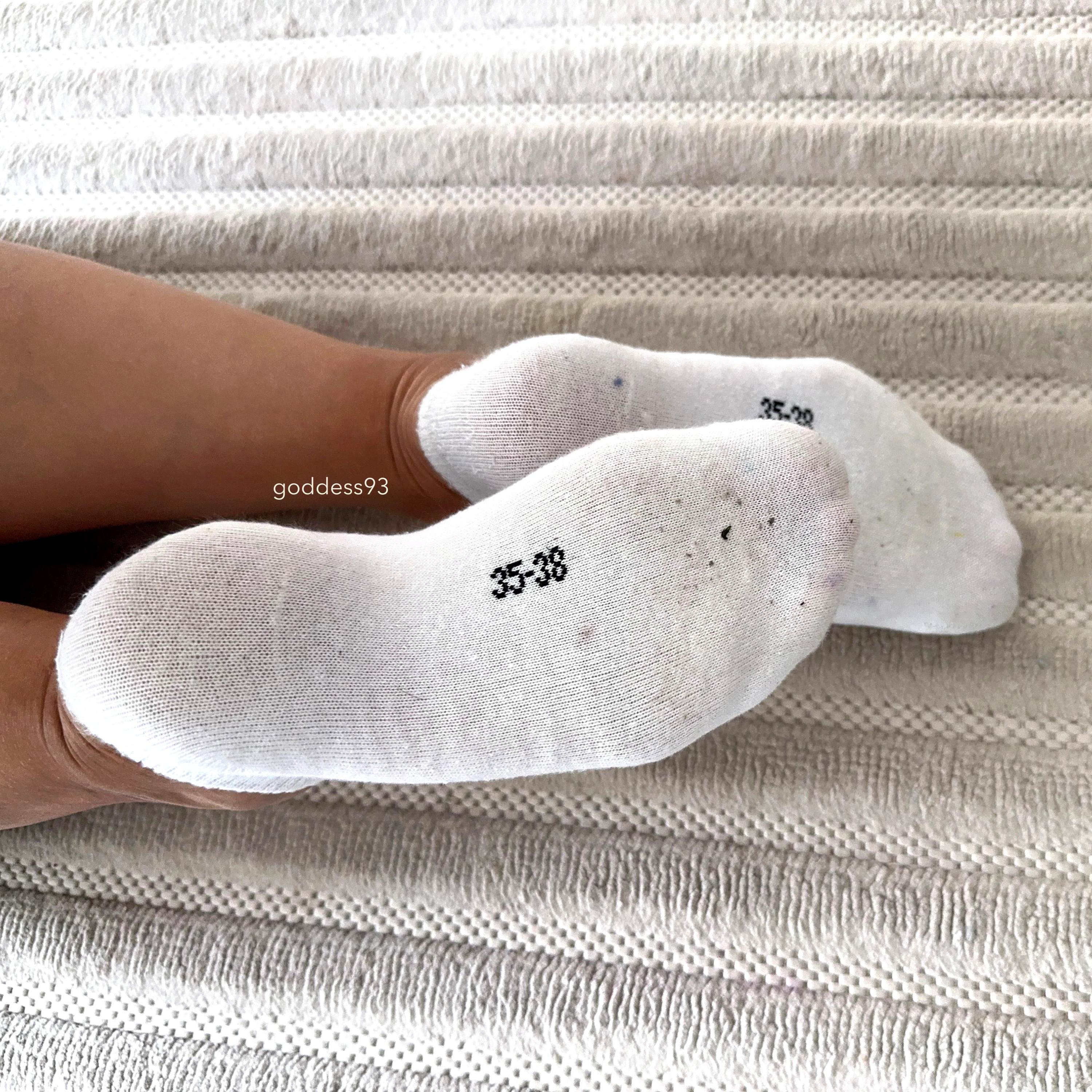 🔥Intensiv getragene Sneaker Socken in Weiß 😏😉