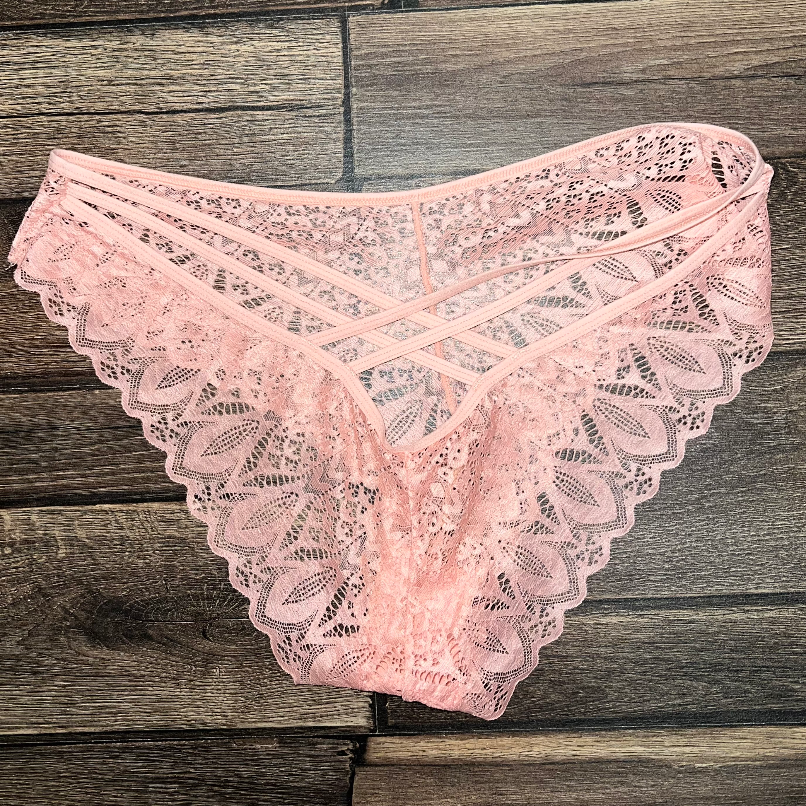 Zartrosa Spitzenslip