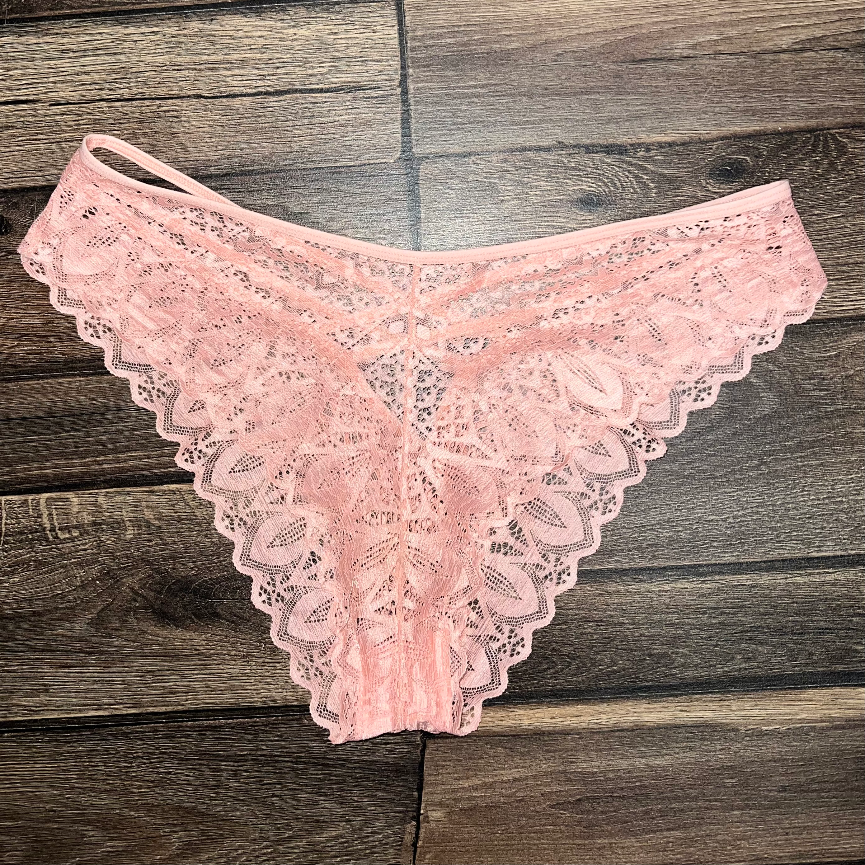 Zartrosa Spitzenslip